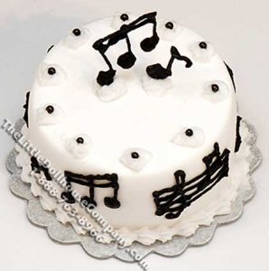 (image for) Dollhouse Scale Model Musical Note Themed Cake