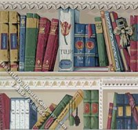 (image for) Books Pattern Miniature Wallpaper for Dollhouses
