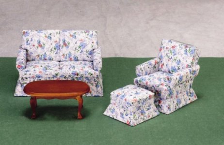 (image for) Dollhouse Miniature Living Room Set (4pc)
