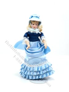 (image for) Miniature Handcrafted Vintage Southern Belle in Blue