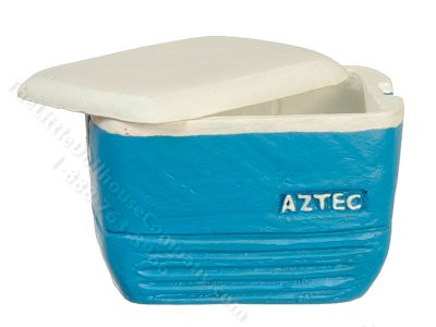 (image for) Large Miniature Blue & White Cooler for Dollhouses