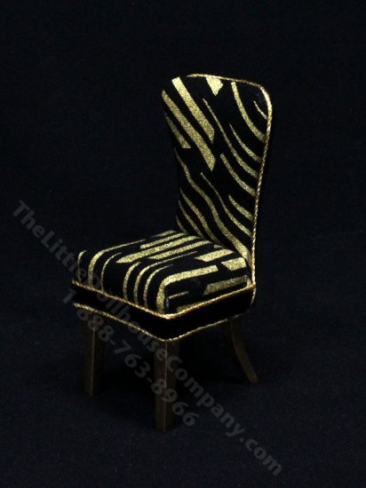 (image for) Miniature Black and Gold Dining Chair by Judith Blondell