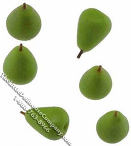 (image for) Miniature 6 Pack of Pears for Dollhouses