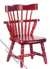 (image for) Miniature Mahogany Windsor Chair for Dollhouses