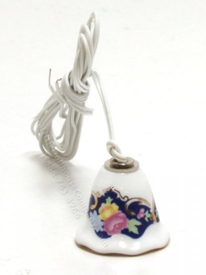 (image for) Miniature Light with white Porcelain Floral Shade