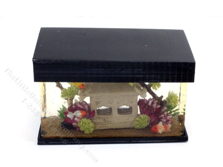 (image for) As-Is Miniature Light-up Fish Tank for Dollhouses