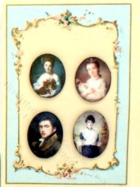 (image for) Miniature Set of 4 Family Portraits by Cristina Lissiotto