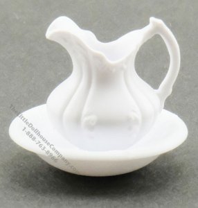 (image for) Miniature Pitcher And Bowl For Dollhouses