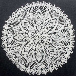 (image for) Miniature Handmade Lace Round Doily for Dollhouses