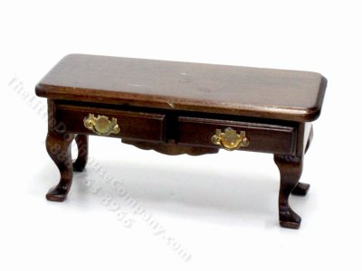 (image for) Miniature Walnut Coffee Table with Drawers