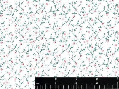 (image for) Vine and Buds Miniature Wallpaper for Dollhouse