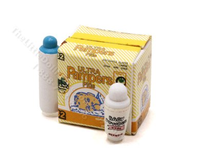 (image for) Miniature Diaper Box Set for Dollhouses