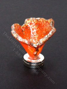(image for) Miniature Battery Operated Orange Flower Lamp