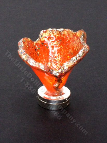 (image for) Miniature Battery Operated Orange Flower Lamp