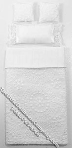 (image for) Miniature White Single Bedsheets & Pillows by Designs by Janet