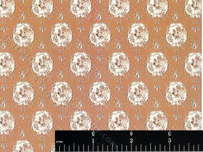 (image for) Chicken Medallion Miniature Wallpaper for Dollhouses