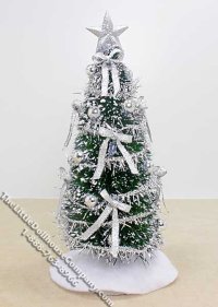 (image for) Miniature Christmas Tree w/ Silver Trimmings