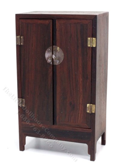 (image for) Miniature Carved Ming Wardobe for Dollhouses