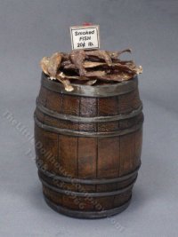 (image for) Miniature Barrel of Smoked Fish for Dollhouses