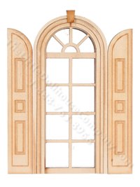 (image for) Miniature 4 Over 4 Shuttered Palladian Window