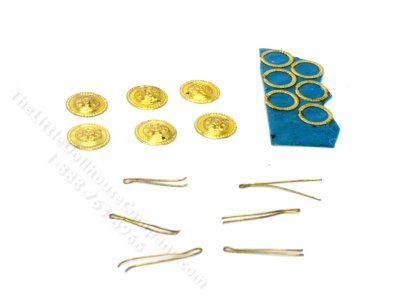 (image for) Brass Drawer Pulls for Dollhouse Scale Models (6/pkg)