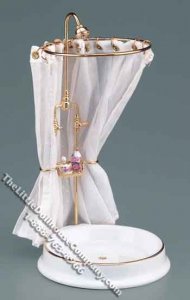 (image for) Miniature Classic White Shower for Dollhouses