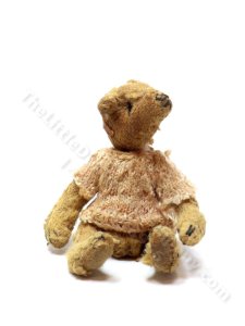 (image for) Miniature Victorian Teddy Bear in a Pink Sweater for Dollhouses