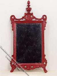 (image for) Miniature Mahogany Mirror for Dollhouses