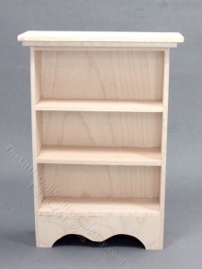 (image for) Miniature Unfinished Wood Bookshelf