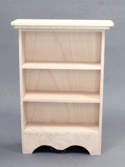 (image for) Miniature Unfinished Wood Bookshelf