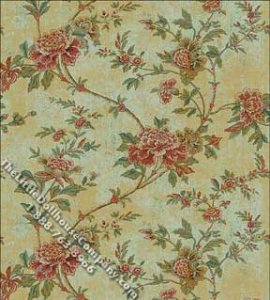 (image for) Dollhouse Scale Model Wallpaper Rustic Rose Pattern