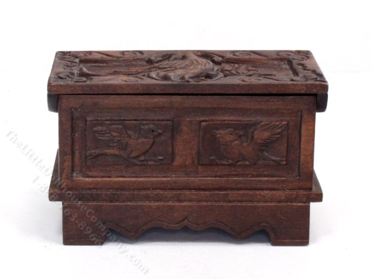 (image for) Miniature Carved Chest for Dollhouses