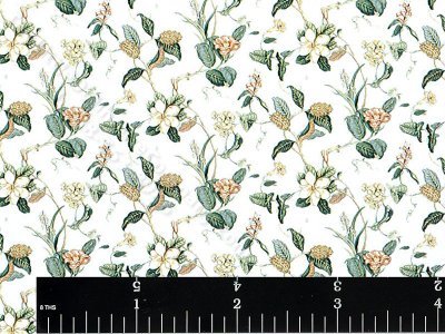 (image for) Miniature White Floral Wallpaper