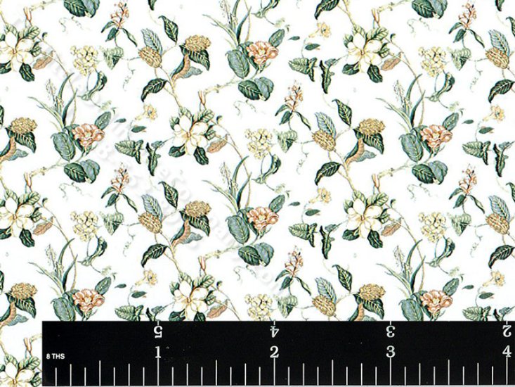 (image for) Miniature White Floral Wallpaper