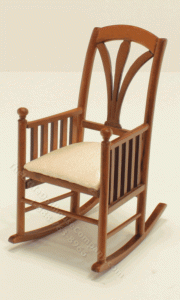 (image for) Miniature 6 Piece Walnut Nursery Set