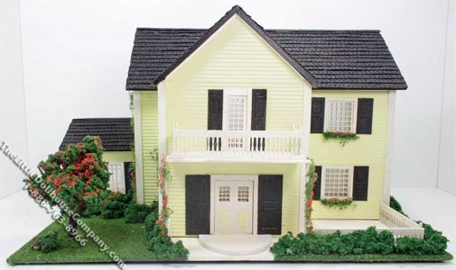 (image for) 1:48 Scale Colonial Dollhouse Kit Complete with Landscaping