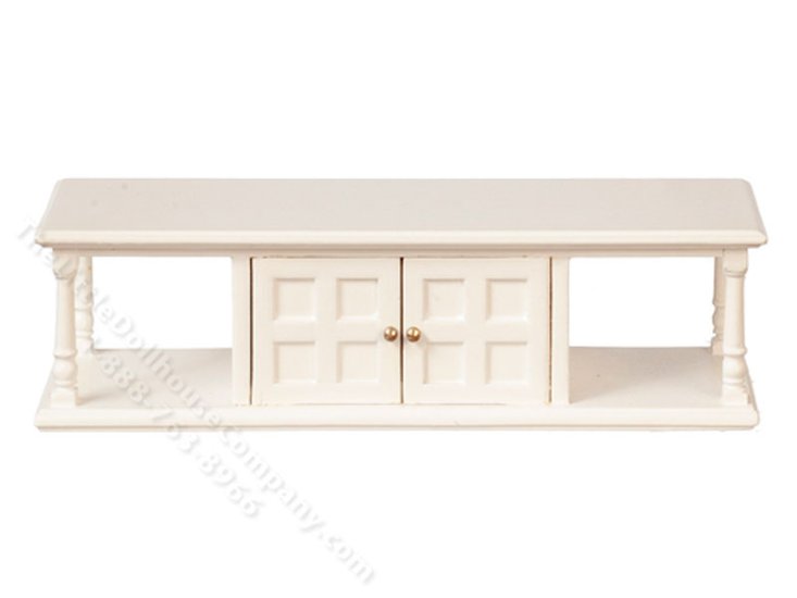 (image for) Miniature White Bedside Table for Dollhouses