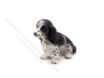 (image for) Miniature Sitting Springer Spaniel for Dollhouses
