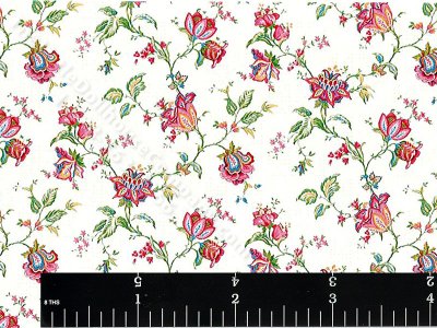 (image for) Dollhouse Scale Model Wallpaper Jacobean Multi Floral