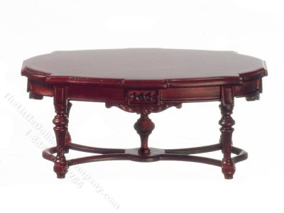 (image for) Miniature Victorian Mahogany Coffee Table for Dollhouses