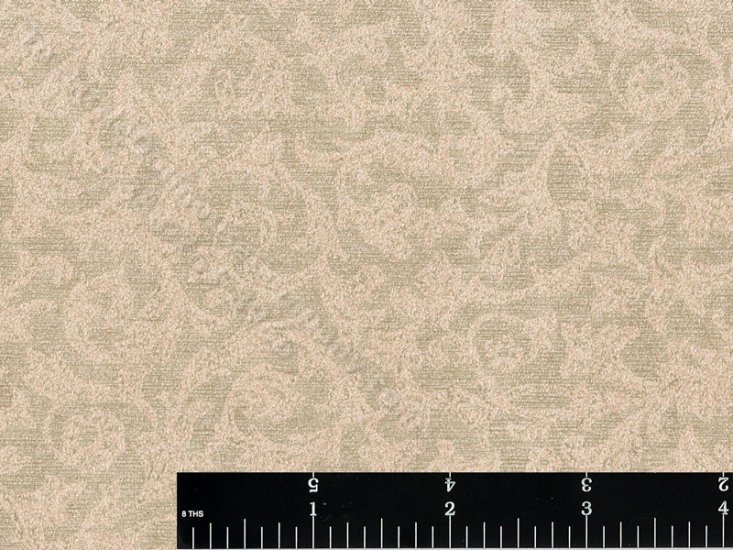 (image for) Beige Vines on Green Miniature Wallpaper for Dollhouses