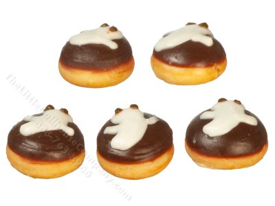 (image for) Miniature Halloween Ghost Donuts for Dollhouses (5pcs)
