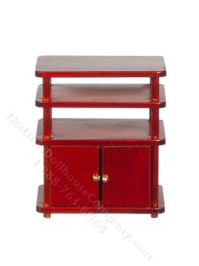 (image for) Miniature Mahogany Entertainment Center for Dollhouses