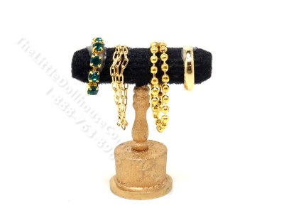 (image for) Miniature Jewellery Stand with Bracelets - Black