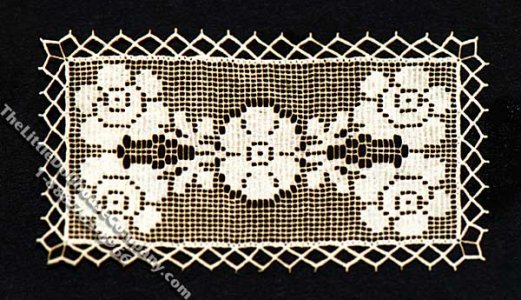 (image for) Miniature large Rectangular Laser Cut Doily for Dollhouses