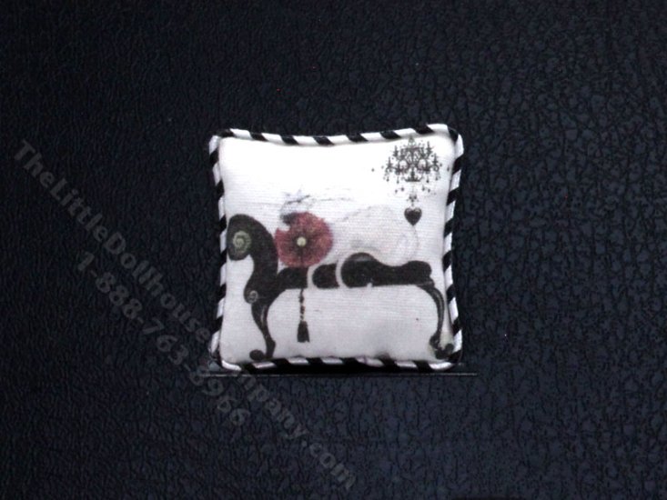 (image for) Miniature Pillow with Cat Print by Judith Blondell