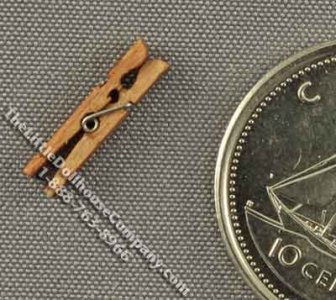 (image for) Miniature Medium Working Wooden Clothespin for Dollhouses