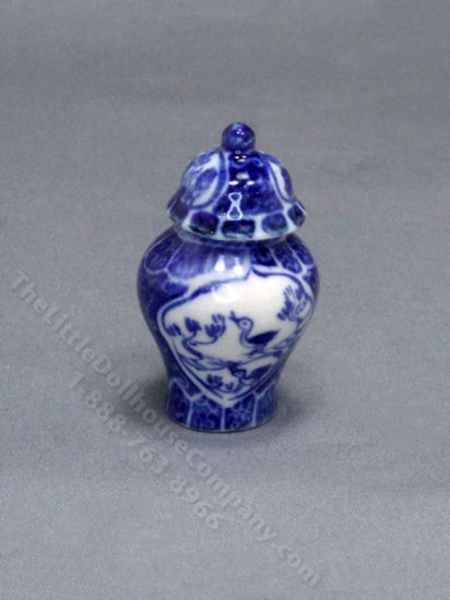 (image for) Miniature Porcelain Ginger Jar for Dollhouses