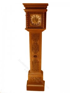 (image for) Miniature William and Mary Tall Case Clock with Floral Engraving