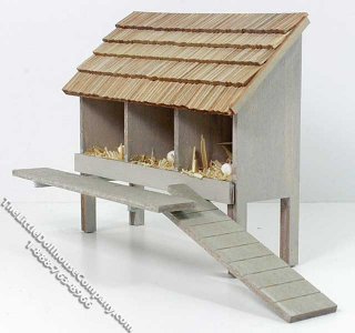 (image for) Miniature Chicken Coop for Dollhouses